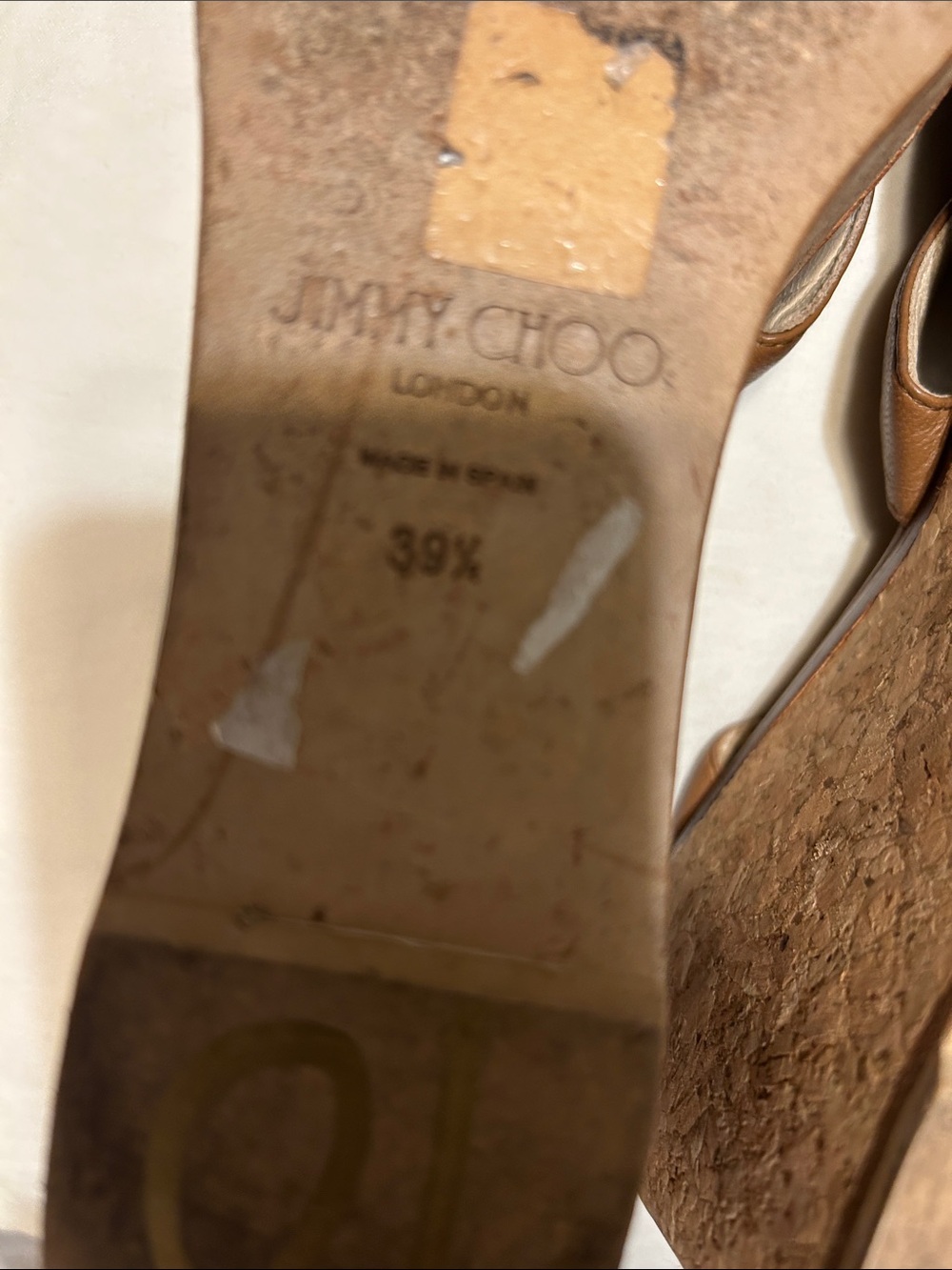 Jimmy Choo Tan Brown Leather Strappy Heeled Sandals - Picture 6 of 14
